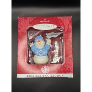 Hallmark Keepsake Ornament Snowman UNC Tarheels Carolina Handcrafted Dated 1998